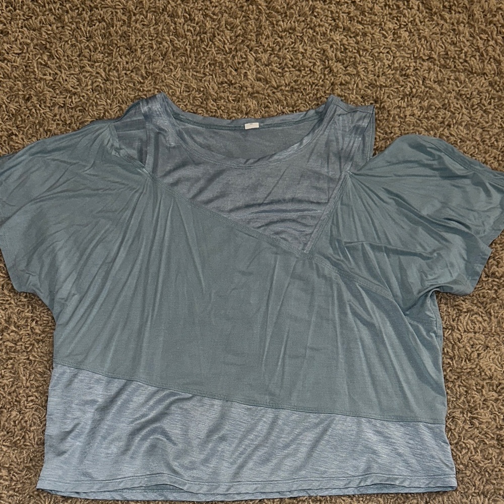 lululemon athletica Vintage Teal Short Sleeve Top